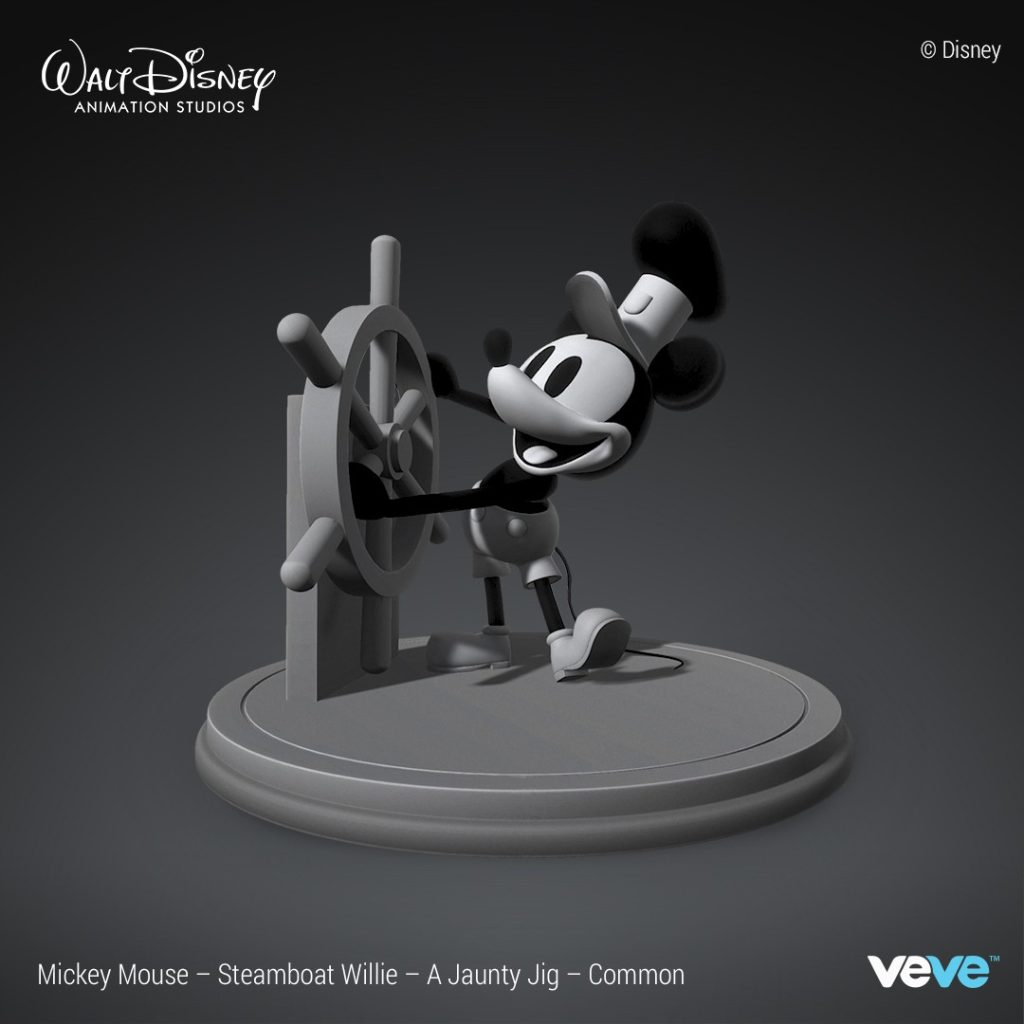 Disney's Mickey Mouse NFT collection, featuring Steamboat Willie. 